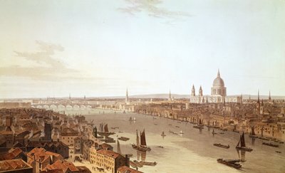 Cathédrale Saint-Paul et la ville, début du 19e siècle - William Daniell